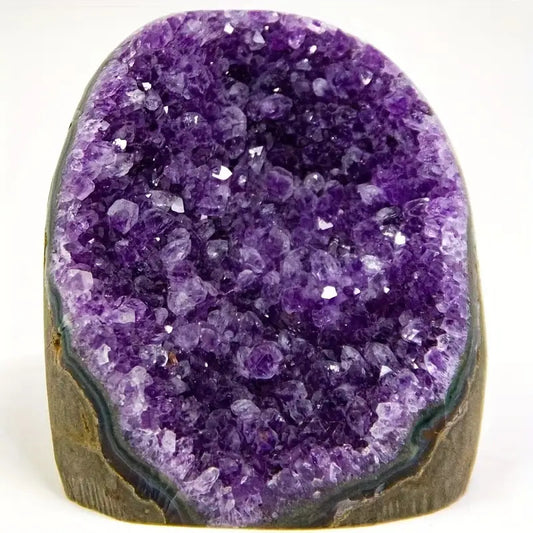 1pc Natural Amethyst Geode Cluster, Crystal Home Decor, Holiday Gifts - Christmas, Halloween, Easter, Hanukkah, Thanksgiving